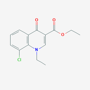 molecular formula C14H14ClNO3 B11802962 Ethyl 8-chloro-1-ethyl-4-oxo-1,4-dihydroquinoline-3-carboxylate 
