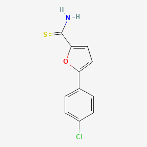 molecular formula C11H8ClNOS B11802972 5-(4-Chlorophenyl)furan-2-carbothioamide 