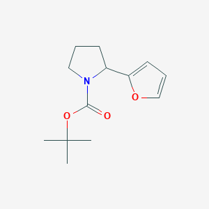 molecular formula C13H19NO3 B11802986 tert-Butyl 2-(furan-2-yl)pyrrolidine-1-carboxylate 