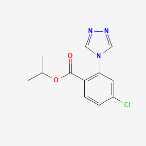 molecular formula C12H12ClN3O2 B11802991 Isopropyl 4-chloro-2-(4H-1,2,4-triazol-4-yl)benzoate 