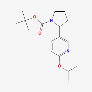 molecular formula C17H26N2O3 B11802998 tert-Butyl 2-(6-isopropoxypyridin-3-yl)pyrrolidine-1-carboxylate 