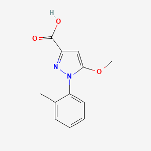 molecular formula C12H12N2O3 B11803007 5-Methoxy-1-(o-tolyl)-1H-pyrazole-3-carboxylic acid 