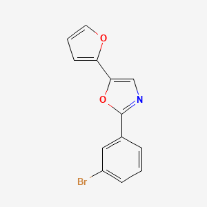 molecular formula C13H8BrNO2 B11803027 2-(3-Bromophenyl)-5-(furan-2-yl)oxazole 