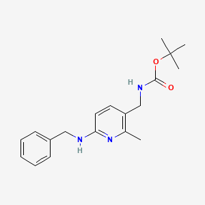 molecular formula C19H25N3O2 B11803029 tert-Butyl ((6-(benzylamino)-2-methylpyridin-3-yl)methyl)carbamate 
