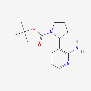 molecular formula C14H21N3O2 B11803035 tert-Butyl 2-(2-aminopyridin-3-yl)pyrrolidine-1-carboxylate 