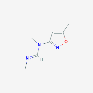 molecular formula C7H11N3O B11803089 N,N'-Dimethyl-N-(5-methylisoxazol-3-yl)formimidamide 