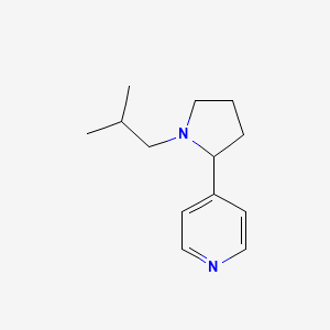 molecular formula C13H20N2 B11803142 4-(1-Isobutylpyrrolidin-2-yl)pyridine 