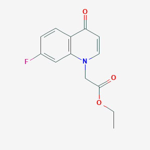 molecular formula C13H12FNO3 B11803186 Ethyl 2-(7-fluoro-4-oxoquinolin-1(4H)-yl)acetate 
