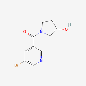 molecular formula C10H11BrN2O2 B11803217 (5-Bromopyridin-3-yl)(3-hydroxypyrrolidin-1-yl)methanone 
