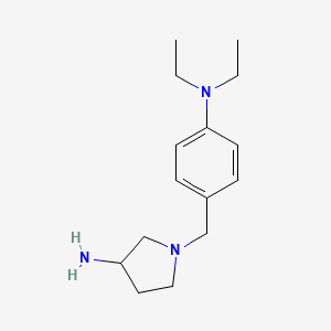 molecular formula C15H25N3 B11803224 1-(4-(Diethylamino)benzyl)pyrrolidin-3-amine 