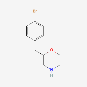 molecular formula C11H14BrNO B11803230 2-(4-Bromobenzyl)morpholine 