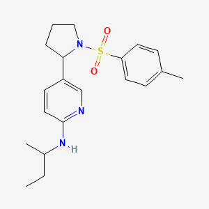 molecular formula C20H27N3O2S B11803254 N-(sec-Butyl)-5-(1-tosylpyrrolidin-2-yl)pyridin-2-amine 