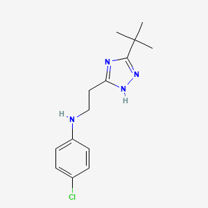 molecular formula C14H19ClN4 B11803288 N-(2-(5-(tert-Butyl)-1H-1,2,4-triazol-3-yl)ethyl)-4-chloroaniline 