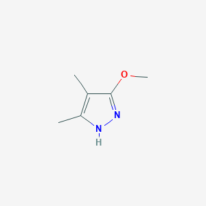 molecular formula C6H10N2O B11803333 5-Methoxy-3,4-dimethyl-1H-pyrazole 
