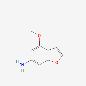 molecular formula C10H11NO2 B11803347 4-Ethoxybenzofuran-6-amine 