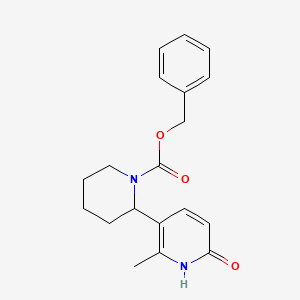 molecular formula C19H22N2O3 B11803374 Benzyl 2-(6-hydroxy-2-methylpyridin-3-yl)piperidine-1-carboxylate 