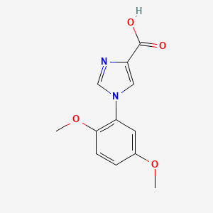 molecular formula C12H12N2O4 B11803391 1-(2,5-Dimethoxyphenyl)-1H-imidazole-4-carboxylicacid 