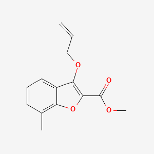 molecular formula C14H14O4 B11803399 Methyl 3-(allyloxy)-7-methylbenzofuran-2-carboxylate CAS No. 1707391-72-7