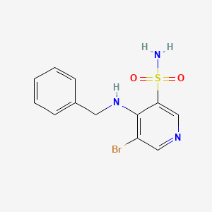molecular formula C12H12BrN3O2S B11803421 4-(Benzylamino)-5-bromopyridine-3-sulfonamide 