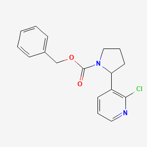 molecular formula C17H17ClN2O2 B11803446 Benzyl 2-(2-chloropyridin-3-yl)pyrrolidine-1-carboxylate 