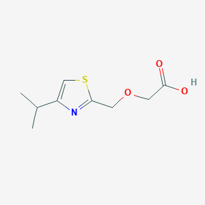 molecular formula C9H13NO3S B11803481 2-((4-Isopropylthiazol-2-yl)methoxy)acetic acid 