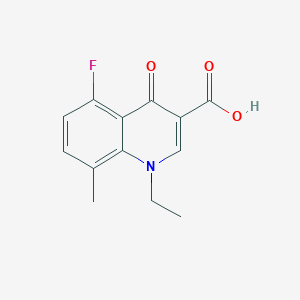 molecular formula C13H12FNO3 B11803490 1-Ethyl-5-fluoro-8-methyl-4-oxo-1,4-dihydroquinoline-3-carboxylic acid 