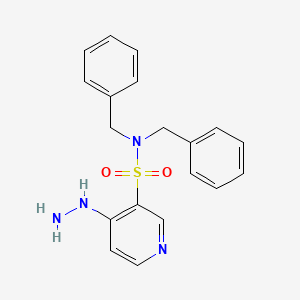 molecular formula C19H20N4O2S B11803495 N,N-Dibenzyl-4-hydrazinylpyridine-3-sulfonamide 
