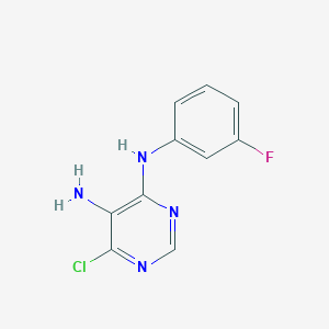 molecular formula C10H8ClFN4 B11803527 6-Chloro-N4-(3-fluorophenyl)pyrimidine-4,5-diamine 