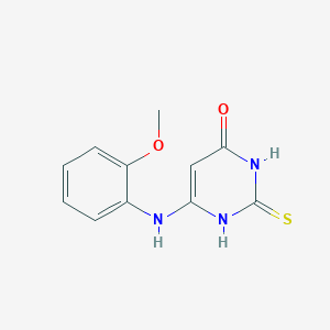molecular formula C11H11N3O2S B11803531 6-((2-Methoxyphenyl)amino)-2-thioxo-2,3-dihydropyrimidin-4(1H)-one 
