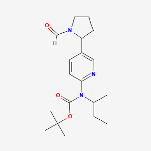 molecular formula C19H29N3O3 B11803564 tert-Butyl sec-butyl(5-(1-formylpyrrolidin-2-yl)pyridin-2-yl)carbamate 