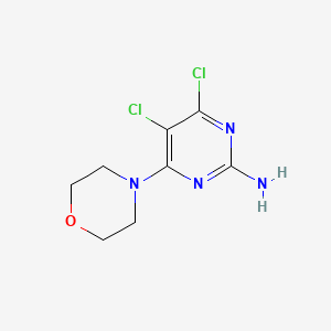 molecular formula C8H10Cl2N4O B11803587 4,5-Dichloro-6-morpholinopyrimidin-2-amine 