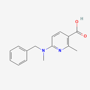molecular formula C15H16N2O2 B11803588 6-(Benzyl(methyl)amino)-2-methylnicotinic acid 