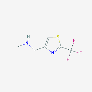 molecular formula C6H7F3N2S B11803621 N-methyl-1-(2-(trifluoromethyl)thiazol-4-yl)methanamine 