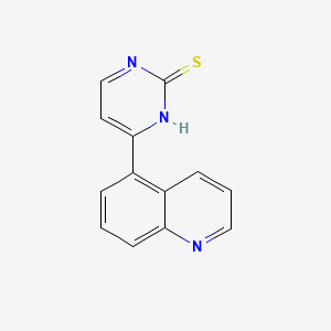 molecular formula C13H9N3S B11803659 4-(Quinolin-5-yl)pyrimidine-2-thiol 