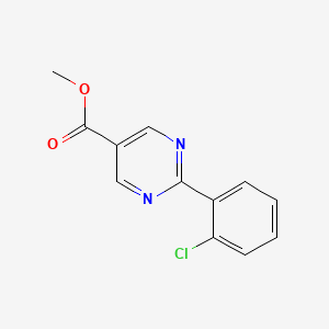 molecular formula C12H9ClN2O2 B11803695 Methyl 2-(2-chlorophenyl)pyrimidine-5-carboxylate 