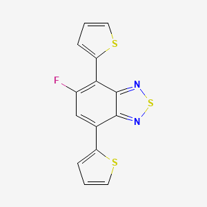 molecular formula C14H7FN2S3 B11803705 5-Fluoro-4,7-di(thiophen-2-yl)benzo[c][1,2,5]thiadiazole 