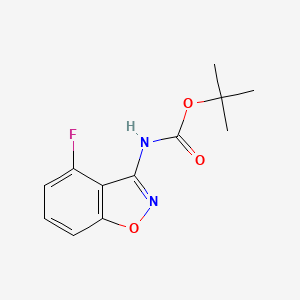 molecular formula C12H13FN2O3 B11803729 tert-Butyl (4-fluorobenzo[d]isoxazol-3-yl)carbamate 