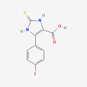molecular formula C10H7FN2O2S B11803752 5-(4-Fluorophenyl)-2-thioxo-2,3-dihydro-1H-imidazole-4-carboxylic acid 