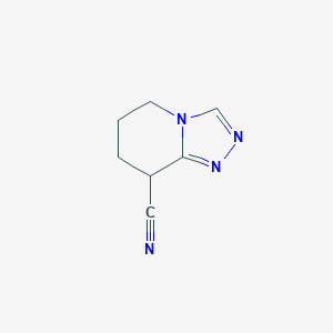 molecular formula C7H8N4 B11803789 5,6,7,8-Tetrahydro-[1,2,4]triazolo[4,3-a]pyridine-8-carbonitrile 