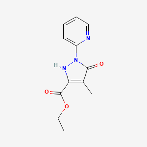 molecular formula C12H13N3O3 B11803802 Ethyl 5-hydroxy-4-methyl-1-(pyridin-2-yl)-1H-pyrazole-3-carboxylate 