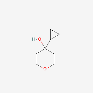 molecular formula C8H14O2 B11803811 4-Cyclopropyltetrahydro-2H-pyran-4-OL 
