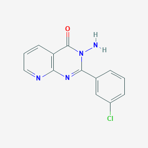 molecular formula C13H9ClN4O B11803836 3-Amino-2-(3-chlorophenyl)pyrido[2,3-D]pyrimidin-4(3H)-one 