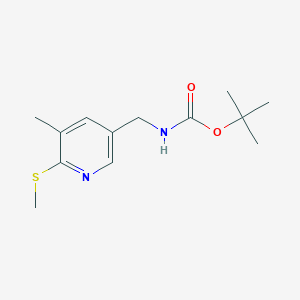 molecular formula C13H20N2O2S B11803891 tert-Butyl ((5-methyl-6-(methylthio)pyridin-3-yl)methyl)carbamate 