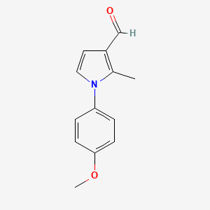 molecular formula C13H13NO2 B11803893 1-(4-Methoxyphenyl)-2-methyl-1H-pyrrole-3-carbaldehyde 