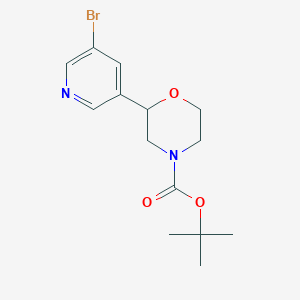 molecular formula C14H19BrN2O3 B11803905 Tert-butyl 2-(5-bromopyridin-3-YL)morpholine-4-carboxylate CAS No. 1427501-55-0