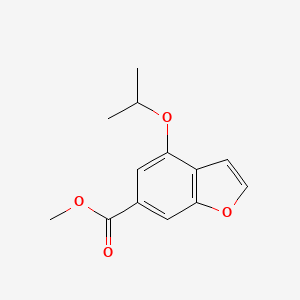molecular formula C13H14O4 B11803955 Methyl 4-isopropoxybenzofuran-6-carboxylate 