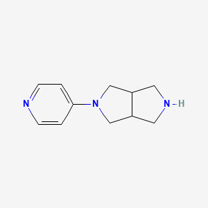 molecular formula C11H15N3 B11803972 2-(Pyridin-4-YL)octahydropyrrolo[3,4-C]pyrrole 