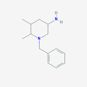 molecular formula C14H22N2 B11803987 1-Benzyl-5,6-dimethylpiperidin-3-amine 