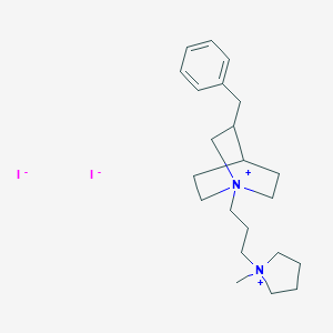 3-Benzyl-1-(3-(1-methylpyrrolidinio)propyl)quinuclidinium, diiodide
