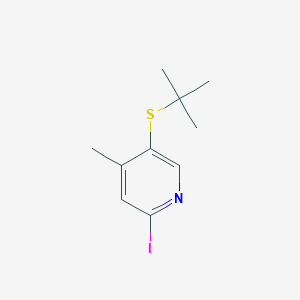molecular formula C10H14INS B11804019 5-(tert-Butylthio)-2-iodo-4-methylpyridine 